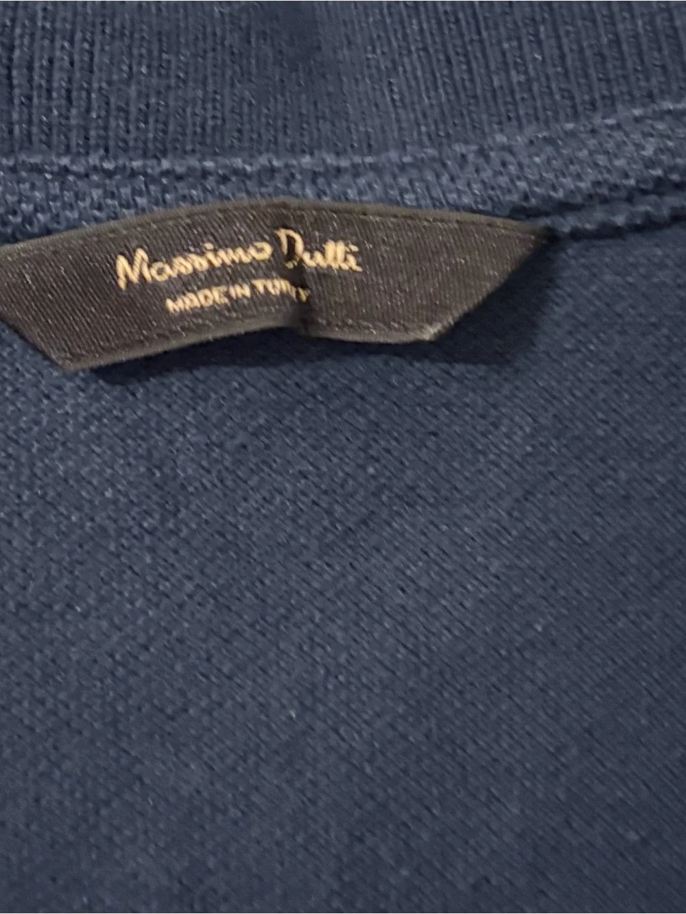 Massimo‎ Dutti Navy Short Sleeve Polo Shirt Classic Minimalist
